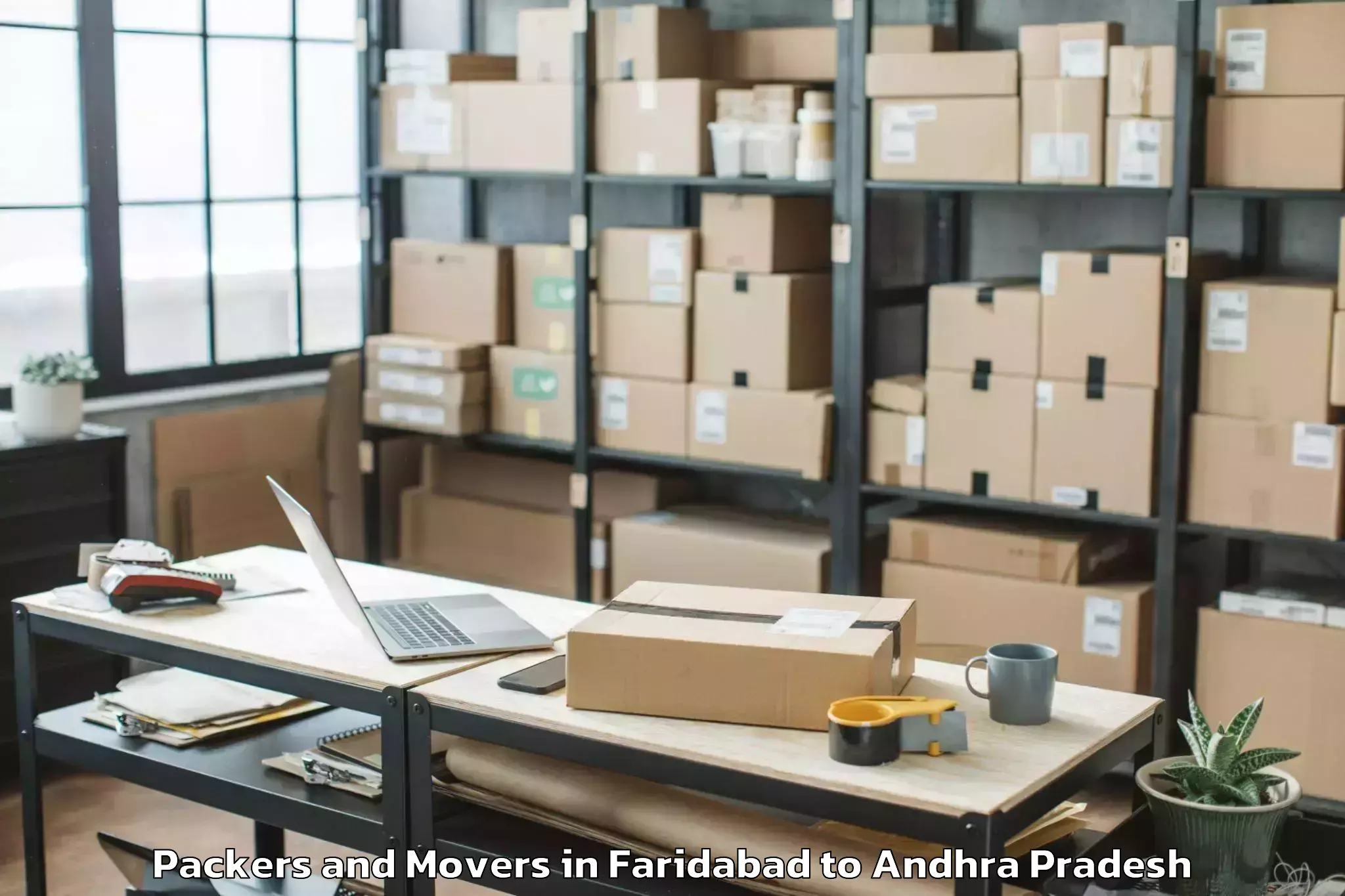 Quality Faridabad to Gangavaram Packers And Movers